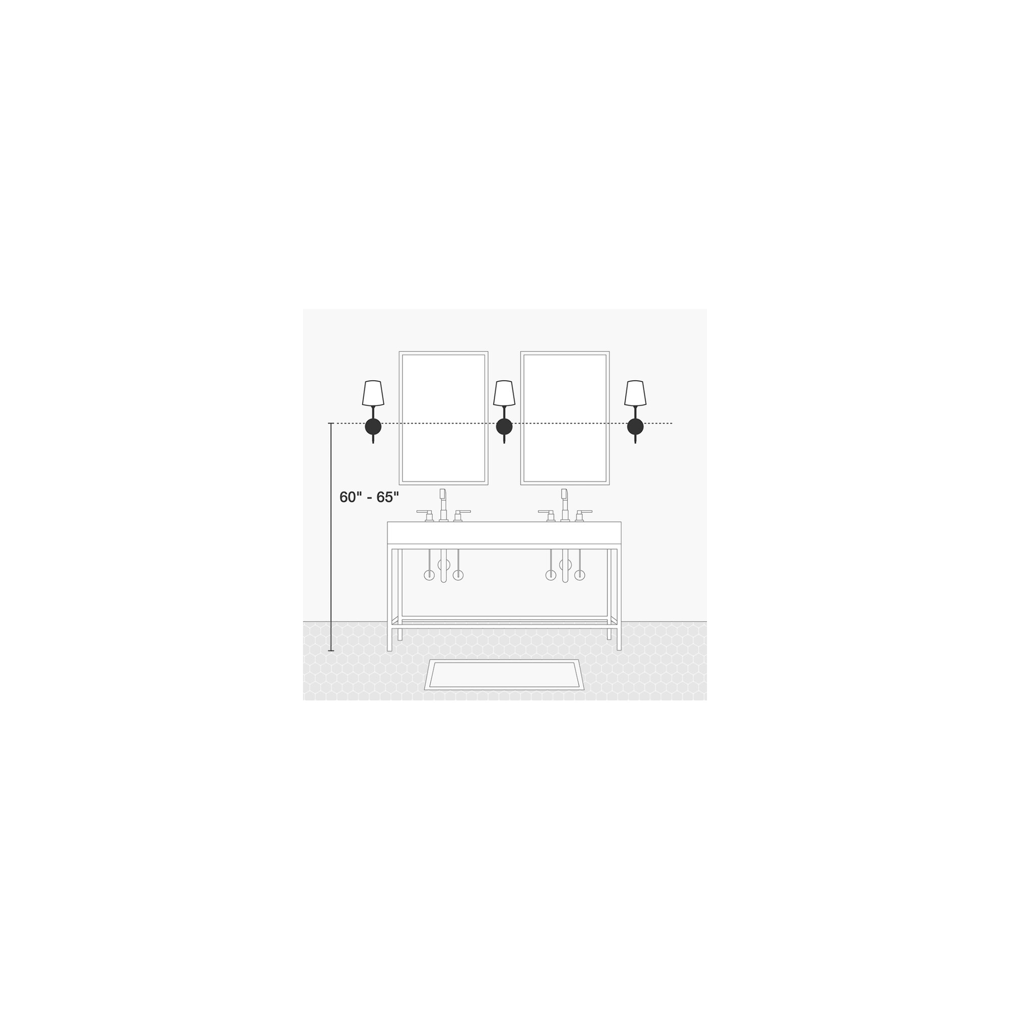 Noland 2 Light Seeded Dimmable Vanity Light, Oil Rubbed Bronze