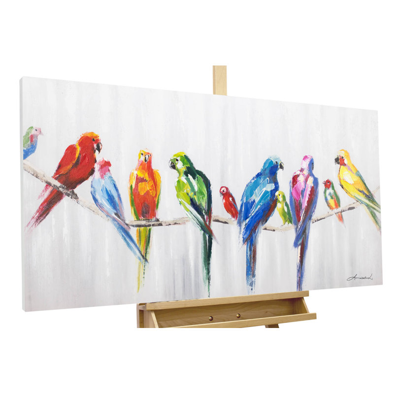 Colorful Friendship Hand -Painted Acrylic Painting