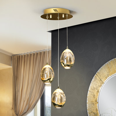 Neher 3 - Light Gold/Champagne LED Cluster Pendant