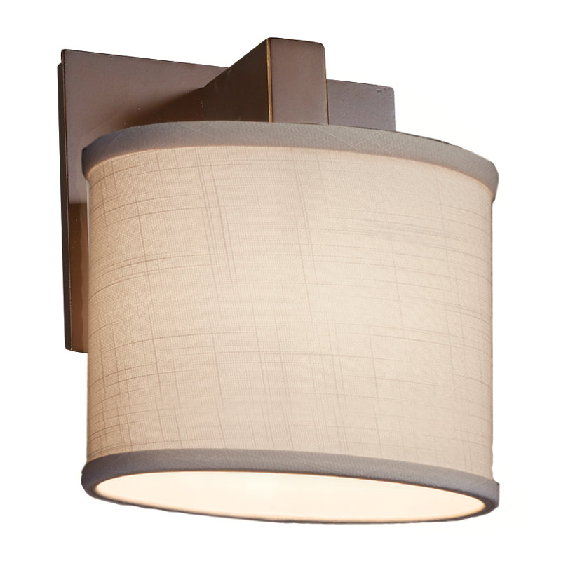 Geoffroy LED Armed Sconce, Cream, Matte Black