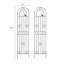 Panneaux arqués en métal pour treillis de jardin en métal pour vignes grimpantes (ensemble de 2)