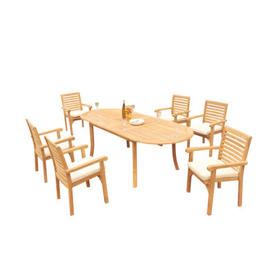 Fontinella Outdoor 7 - Piece Teak Dining Set
