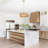 6 - Light Round Drum Hemp Rope Rattan Boho Gold Chandelier, Natural Rattan Bohemian Pendant Light For Kitchen Island, Living Room-18.89"W x 68.69"H-1484281599