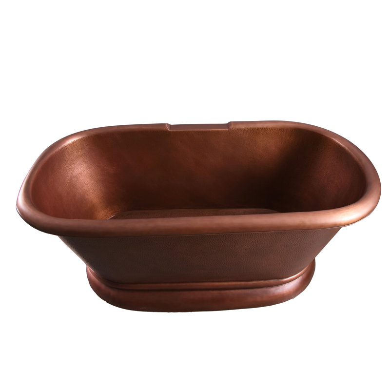 Reedley 59.87'' x 31.75'' Soaking Copper Bathtub