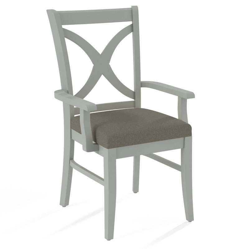 Fauteuil Hues, Performance gris sucre; 0863-84, Finition nickel