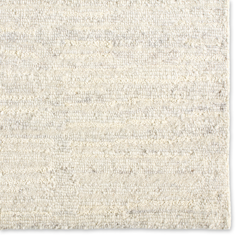 Jaipur Living Bacia FIA03 Handknotted Solid Ivory Area Rug (10'x14'), Rectangle 10' x 14'