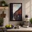 Wet City Street Modern 1 Piece Wrapped Canvas Wall Art-908349670-908349694