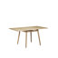 C35A Square Oak Extendable Dining Table