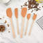 Flex-Core Spatula Wood Handle Set of 5 - Apricot