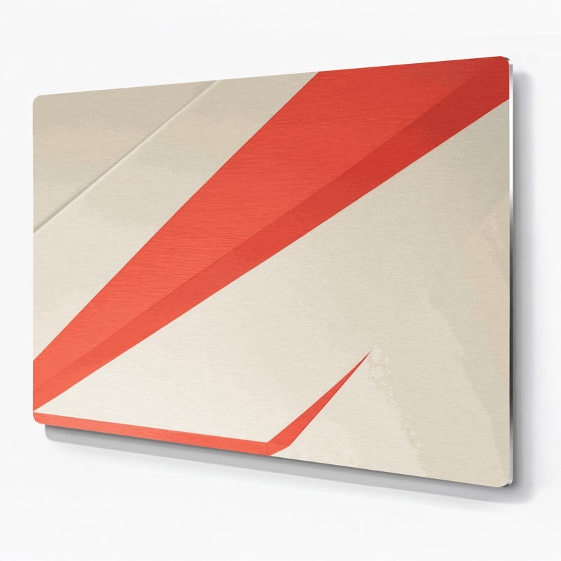 Minimalisme 93, art mural en métal beige, H 11 po x l 14 po