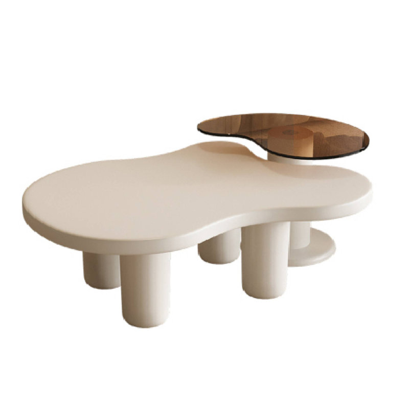 Ensemble de 2 tables basses modernes gigognes parfaites pour les rassemblements de salon