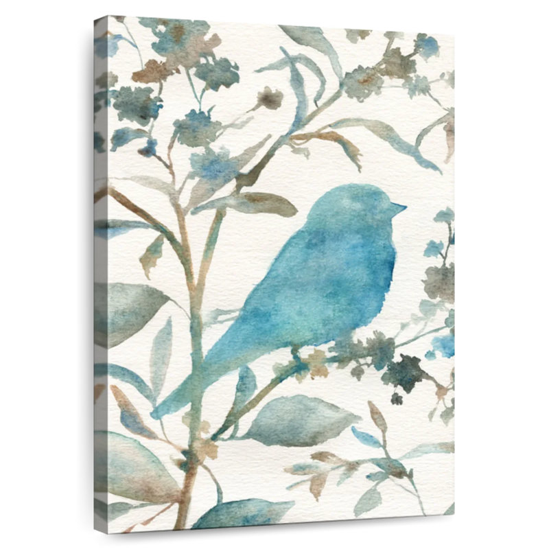 Silhouette d'oiseau bleu sarcelle Brampt III, H 36 po x l 24 po