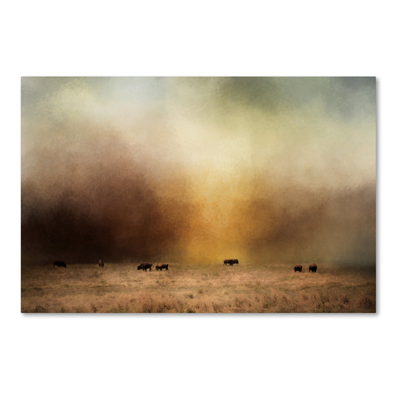 «Where the Buffalo Roam», impression sur toile tendue Vidur, H 12 po x l 19 po