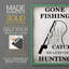 «Gone Fishing», reproduction encadrée - bois massif-674567158-674567147