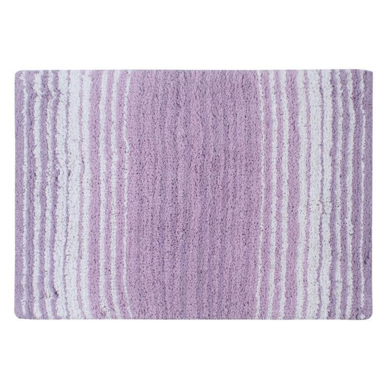 Griffie Plush 100 % Cotton Bath Rug, Single - 17" L x 24" W, Purple