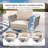 Outdoor Patio Armless Chair With Woven Rattan Wicker