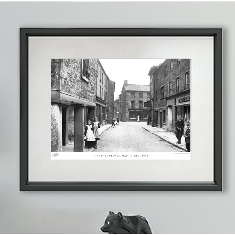 Kirkby Lonsdale, Main Street 1908 by Francis Frith - Single Picture Frame Print, 28cm H x 36cm W x 2.3cm D