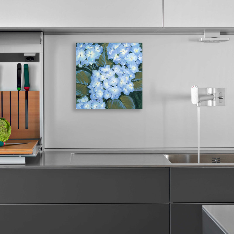 «Blue Hydrangeas I» par Tim O'Toole, H 12 po x l 12 po x P 0,13 po