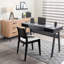 Chaise d'appoint de patio moderne empilable intérieur / extérieur (ensemble de 2) noir-1362691727