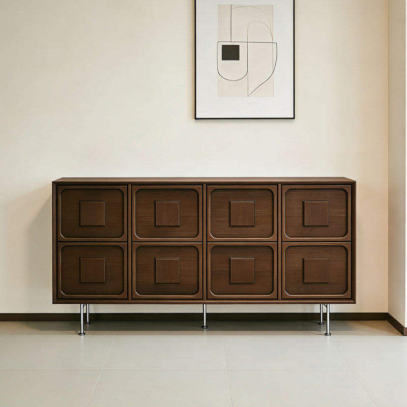 Buffet luxueux rétro de style chinois, H 33,4 po x l 53,1 po x P 17,7 po
