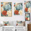 Symphonie de chrysanthèmes blancs et bleus - impression-2142794779-2142794778