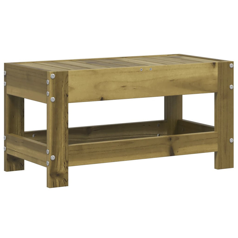 Darron Rectangular Outdoor Side Table , 30cm cm W 62cm cm D, Brown