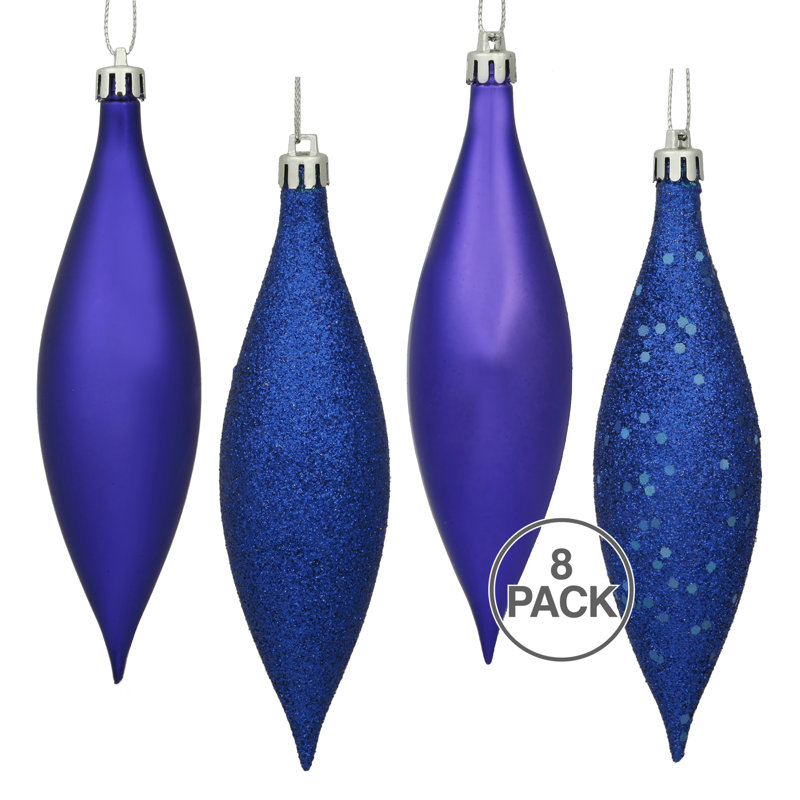 Décoration de Noël en forme de faîteau à quatre finitions, Bleu
