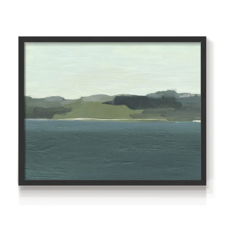 «Calming Lake View I», reproduction encadrée