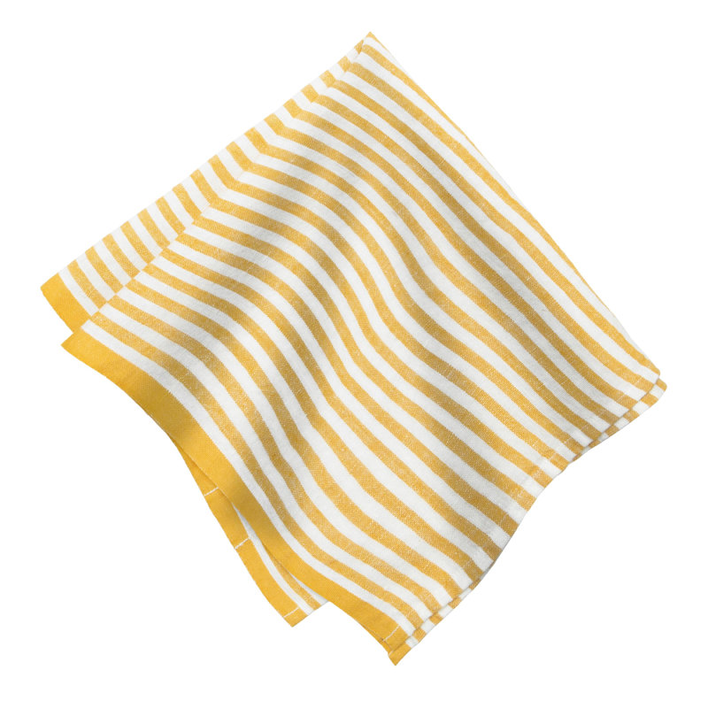 Adamsburg Linen Square Napkins, Mustard