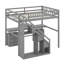  Lit mezzanine avec deux commodes, bureau et bande lumineuse-116235813-116235816