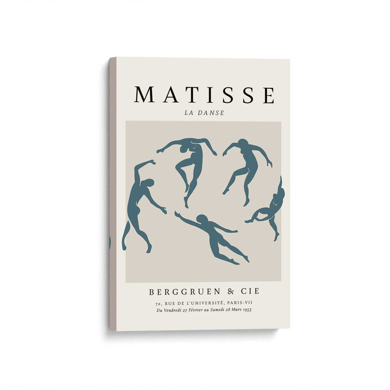 Matisse's La Danse en bleu minuit, Toile tendue, H 18 po x l 12 po x P 1,25 po