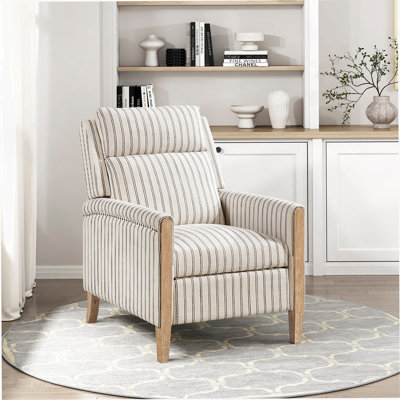 Chaise de style campagnard inclinable avec garniture cloutée pour le salon
