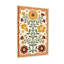 Motif floral de plantes et de fleurs avec des fleurs orange et rouges-1493709526