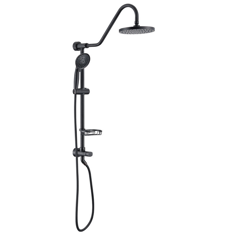 Système de douche de 8 pouces avec douche à main et pomme de douche à effet pluie, Bronze huilé