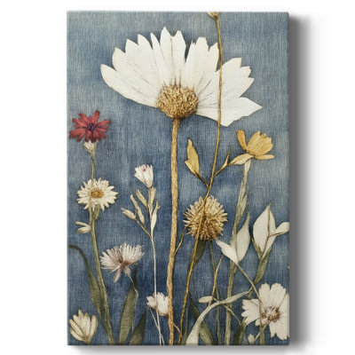 Toile tendue avec motif floral Cxxvi