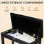 Leather Match Upholstered Storage Bench
