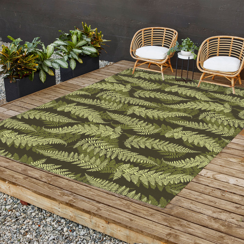 Alicya Abstract Indoor / Outdoor Rug, Rectangle 8' x 12'