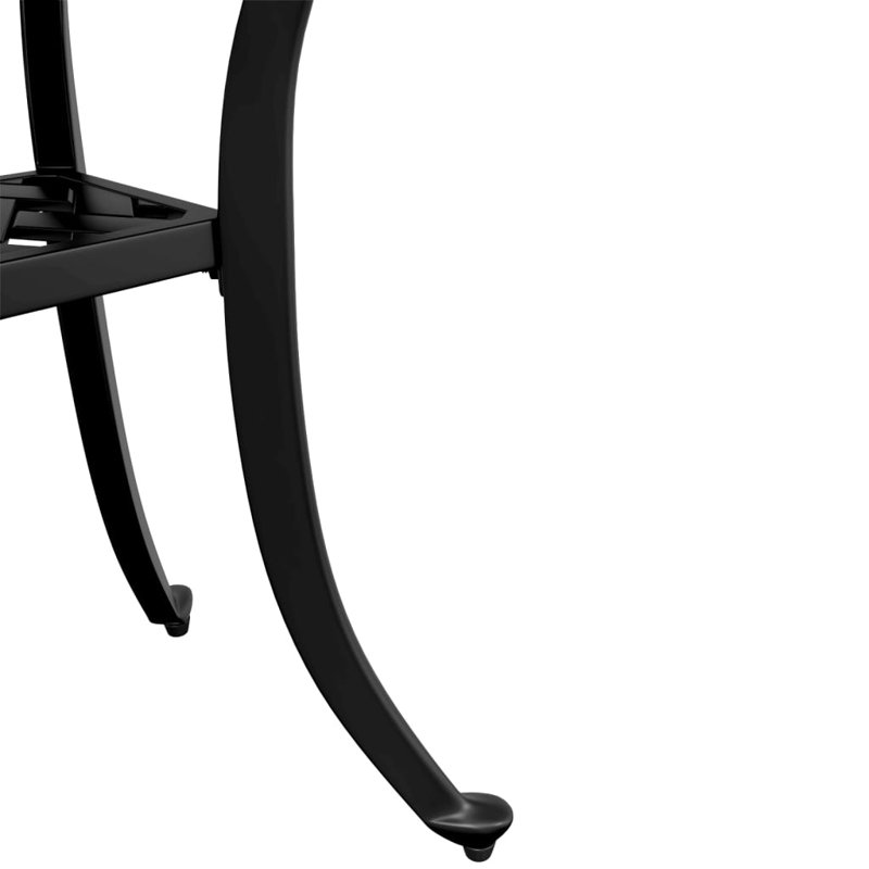 Angalena Round Outdoor Dining Table , 48cm cm W 48cm cm D, Black/Black