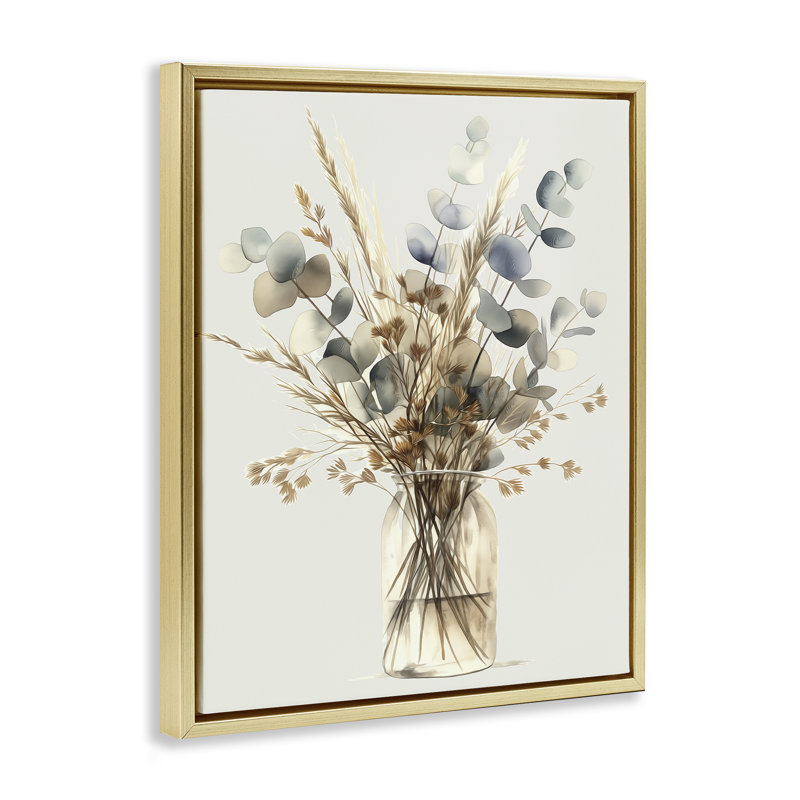  «Opaque Eucalyptus Bouquet Floater», art mural sur toile par Steve Huntziker, H 31 po x l 25 po