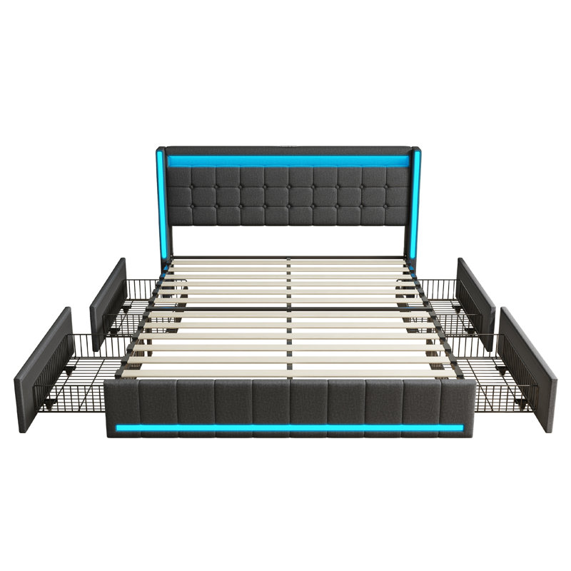 Bed, 160×200, Grey