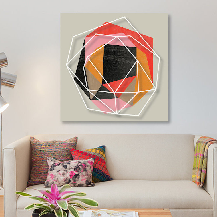 «Fill and Stroke II», impression sur toile, H 26 po x l 26 po x P 1,5 po, Toile tendue, Pas de tapis