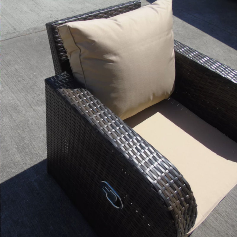 7 - Person Wicker Patio Dining Set with Rectangular Table