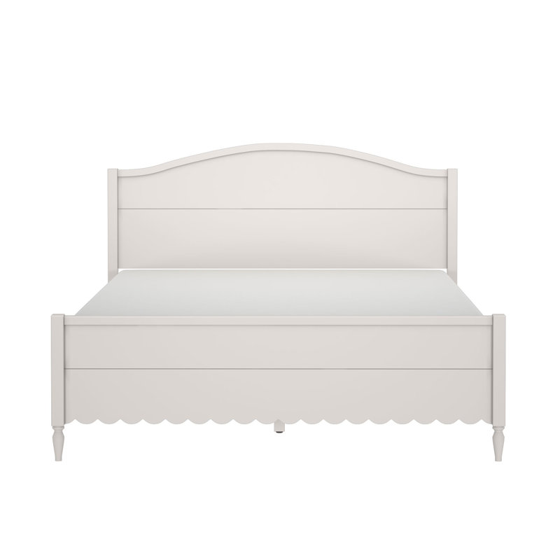 Grand lit simple Charlotte, Lin blanc, Grand lit