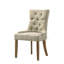 Ensemble de 2 chaises d'appoint en tissu beige et en chêne récupéré Yotam-883361016-883361022
