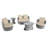 Rias Wood 4 - Person Patio Conversation Set with Cushions-352936174-352936175-352936169