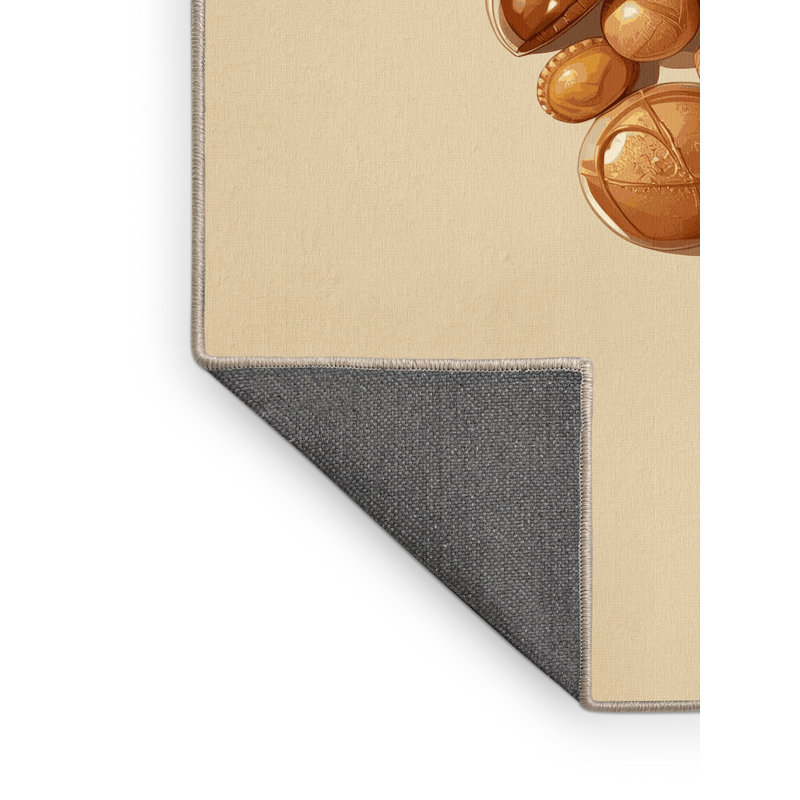 Tapis moelleux moelleux et moelleux de couleur beige moelleux Aditer, 5 x 7
