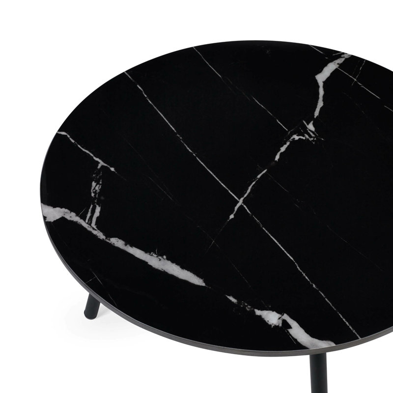 Casper Side Table Set, Black/White