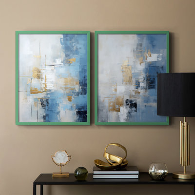 Série ABSTRACT Dxxviii - reproduction encadrée de qualité supérieure - prête à être accrochée - aucun clou requis - aucun clou requis