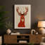 Deer in Geometry Geometric - Wrapped Canvas-1899995441-1899995455