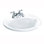 Lavabo de salle de bain ovale encastré en céramique avec trop-plein Cadet